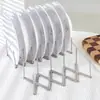 Escurridor de platos expandible y engrosado de acero inoxidable para exportación, un utensilio de cocina multifuncional para cocinar al vapor y escurrir tazones y platos