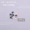 Zm Nuevo Super Flash Circonita Cruz Joyería para Uñas Arte de Uñas Joyería de Circonita Incrustada Plata Blanco Negro Cobre Joyería de Diamante para Uñas 28