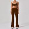 Amazon Novo Europeu e Americano Nu Apertado Esportes Ao Ar Livre Roupa Interior Feminina Fina Alça de Ombro Cor Contraste terno Sling Yoga Wear