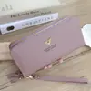 Nueva Cartera de Moda para Mujer Larga con Doble Cierre tipo Clutch Bolsa para Teléfono Móvil Cartera de Gran Capacidad Gama Alta En Stock