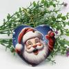 Pingente redondo de porcelana de Natal 2024 3 polegadas pingente de cerâmica para sublimação pingente de porcelana branca em forma de coração personalizado