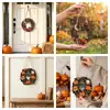 Decorações de Halloween de madeira com anel oco para pendurar, abóbora, teia de aranha, casa mágica, atmosfera festiva, itens decorativos