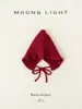 Touca para Bebê para Outono e Inverno, Touca para Recém-nascido, Borda de Renda em Cor Lisa, Touca de Tricô Quente e à Prova de Vento com Proteção para Orelhas para Meninas Bebês