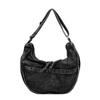Bolsa de Ombro Cor Sólida Bolinho Bolsa Transversal Jeans Vintage Bolsa de Lona Simples Ruiying para Trabalho Bolsa de Aula para Estudante