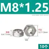 Tuerca de seguridad metálica de acero inoxidable 304 Tuerca autoblocante totalmente metálica GB6184 Tuerca antiaflojamiento M3M4M5-M20