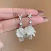 Estilo Vacaciones en la Playa~Pendientes de Borla de Concha de Estrella de Mar Diseño Retro de Nicho Único Dulce Delicado Hermoso Accesorios para Pendientes