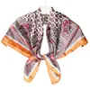 Pañuelo cuadrado de satén de 90 cm, bufanda cuadrada de seda con estampado paisley de estilo nuevo para mujer, bufanda decorativa de moda para el cuello y pañuelo para la cabeza