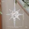 Nuevo Colgante Transparente de Acrílico Ángel Copo de Nieve Árbol de Navidad Decoración Colgante Cristal de Hielo Transfronterizo de Navidad