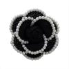 Diseño de nicho material de lana gruesa borde de perla flor de camelia sensación de alta gama broche moda exquisito broche francés corsage