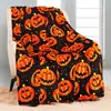 Manta Cubierta Calabaza Adolescente Halloween Niños Dibujos Animados Manta de Franela Más Vendida Transfronteriza Manta de Sofá Amazon