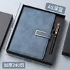 Caderno Wenzhou com Logo Personalizado Caderno Espesso com Fechamento Magnético para Reuniões de Negócios A5 Bloco de Notas com Superfície de Couro Macio Venda por Atacado
