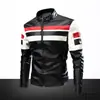 Chaqueta de Cuero para Hombre Nueva Otoño e Invierno Comercio Exterior Costuras Atractiva Chaqueta de Cuero para Motociclista talla extra Cuero Hombres Gordos Amazon