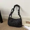 Bolso Plegado Dulce y Elegante de Gran Capacidad, Bolso Tipo Dumpling Único y Moderno para el Viaje Diario, Bolso de Hombro o Axila con Tela Estampada de Estrellas
