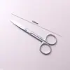 Tijeras de gasa de acero inoxidable transfronterizas, tijeras para retirar suturas médicas, tijeras quirúrgicas de disección experimental de cabeza redonda recta