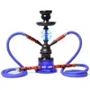 Hookah de Acrílico de Doble Tubo Pequeño Botella de Vidrio Accesorios para Hookah Set Terminado Hookah