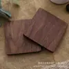 Soporte Creativo de Madera para Taza de Té de Ceremonia del Té Japonesa Almohadilla Aislante de Madera de Haya Almohadilla de Nogal Posavasos para Café Posavasos de Madera