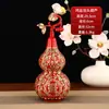 Adorno Decorativo de Escritorio de Calabaza Ruyi Cien Bendiciones de Latón, Diseño Abierto Hueco, para Sala de Estar y Oficina, Calabaza de Cobre, Regalo de Inauguración
