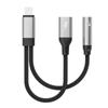 Adecuado para el adaptador dos en uno de Apple para escuchar música, cargar auriculares, adaptador de teléfono móvil, cable de audio al por mayor