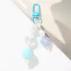 Llavero de flor DIY, accesorio para funda de auriculares Airpods, accesorio acrílico de nicho con cuentas hecho a mano