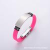 Nova pulseira de silicone e aço inoxidável com gravação pulseira esportiva de basquete personalidade pulseira masculina e feminina acessórios de moda