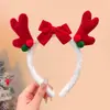 Acessório de Cabeça de Natal Alce Laço Faixa de Cabelo Feminina Criativa Engraçada Grampo de Cabelo Faixa de Cabelo de Galho de Alce Faixa de Cabelo para Fantasia de Festa Cabelo