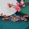 Aleación Color de Electforesis Conservador DIY Accesorios Estilo Antiguo Pinza para el Cabello Doble Fénix Corona de Fénix Estilo Chino Nuevo Accesorios Hanfu Cheongsam