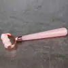 Set de Masajeador Rodillo de Cristal Rosa de Resina Cruzada con Jade para Ojos y Rostro, Masajeador de Vidrio Gua Sha de Belleza en Forma de Corazón