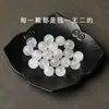 Fluorita Blanca Natural Pelo de Conejo Cuentas Sueltas Cuentas Sueltas de Pelo de Conejo Cepillado Pulsera DIY Hecha a Mano Cristal Multigemas Cuenta Individual