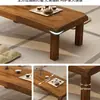 Mesa de centro de madera maciza para sala de estar, uso doméstico, apartamento pequeño, doble propósito para balcón, mesa pequeña, mesa de comedor, de madera, simple, mesa de té estilo chino nuevo
