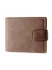 Carteira Horizontal Curta Masculina, Estilo Europeu e Americano Vintage, Carteira de Couro com Fivela, Porta-Cartões Masculino, Carteira Pequena de Grande Capacidade, Em Estoque