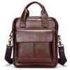 Bolso para Hombre Malun Especial Capa Superior Piel de Vaca Vintage Casual Vertical Bolso de Mano Color Sólido Bolso de Hombro para Hombre Cuero Genuino Bolso Cruzado