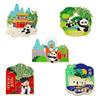 Pegatinas para refrigerador de Sichuan, Chengdu, base de pandas gigantes, palacio Qingyang, templo Wuhou, recuerdos turísticos, pegatinas magnéticas del callejón Kuanzhai