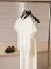 Fila viento acetato lyocell súper suave camiseta hombro normal cómoda súper elástica versátil manga corta dios t 2026 primavera verano nuevo estilo