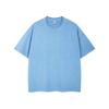 Bl Camiseta de Manga Corta para Hombre de Peso Pesado 250g Estilo Retro Lavada Desgastada Algodón Suelto para Hombre Marca de Moda para Hombre Mangas Largas