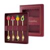 Cuchara tenedor de acero inoxidable, vajilla, juego de cuchara y tenedor de frutas de dibujos animados, cuchara para mezclar café, tenedor de frutas, cuchara de postre