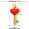 Venda Quente Pingente de Óleo Xoxo Coração Rosa Cobre DIY Colar Feminino Casa Pirulito Pulseira Brincos Acessórios de Joias