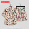 Camisa de Flores Hawaianas Traje de Playa Verano Delgado Sanya Viaje Pareja Hombre y Mujer Talla Grande Pantalones Casuales Sueltos