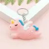 5593 # Llavero Creativo de Pegaso de Dibujos Animados Colgante Lindo para Bolso Equipaje Accesorios de Caja Sorpresa Goma Suave de PVC