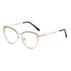 Gafas de moda fotocromáticas con bloqueo de luz azul para mujer, montura de metal decorada con diamantes, gafas planas transfronterizas europeas y americanas estilo ojo de gato