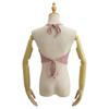 Chaleco halter corto con dobladillo triangular y espalda descubierta con cordones, ajustado, novedad de verano 2022, venta al por mayor