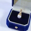 Acessórios de Prata S925, Pingente Estilo Luxo Acessível Cravejado com Zircônia, Fotos Amarelas e Brancas com 10-11 Pedras e Corrente Não Incluída