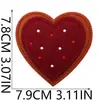 Pegatina de Tela Bordada de Corazón Rosa Correa de Cuello Decoración de Corazón Parche de Corazón Lindo Sello de Bordado para Computadora Transferencia de Calor