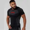 Nueva ropa de fitness popular para deportes al aire libre y correr, ropa de entrenamiento de alta elasticidad, camiseta ajustada para hombre, YOUNGAL transfronterizo