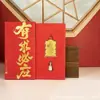 Pegatinas Adhesivas para Teléfono del Dios Dragón de la Riqueza de la Montaña Wutai, Colgante Rey Dragón Guangji, Sobres Rojos para Eventos, Regalos de Lámina de Oro