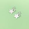 Colgante de Pentagrama Estrella Letra Plata de Ley S925 Accesorios de Joyería de Plata Cuerda Trenzada DIY Pulsera de Cuentas de Cristal Colgante de Collar