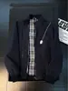 Chaqueta de béisbol retro vintage americana, ropa deportiva de otoño para hombre, casual, cuello alto, chaqueta Harrington de corte holgado