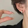 Pendientes Transfronterizos de Nuevo Estilo Europeo y Americano con Circonita en Ambos Lados, Pinzas para Orejas Sencillas y de Moda Tendencia, Pendientes para Mujer con Diseño de Nicho