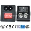 Soquete de Tomada em 8 com Interruptor 2 em 1 Certificado CCC Tomada AC Quadrada com Interruptor Soquete em 8 LH-8