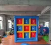 Diana de dardos de fútbol inflable, objetivo de tiro, objetivo pegajoso, juego de tiro de nueve casillas de fútbol para juego familiar al aire libre
