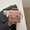 Mochila Simples de Cor Sólida Estilosa Versão Coreana Ins com Laço Bolsas de Ombro Casuais de Alta Qualidade para Mulheres Personalidade